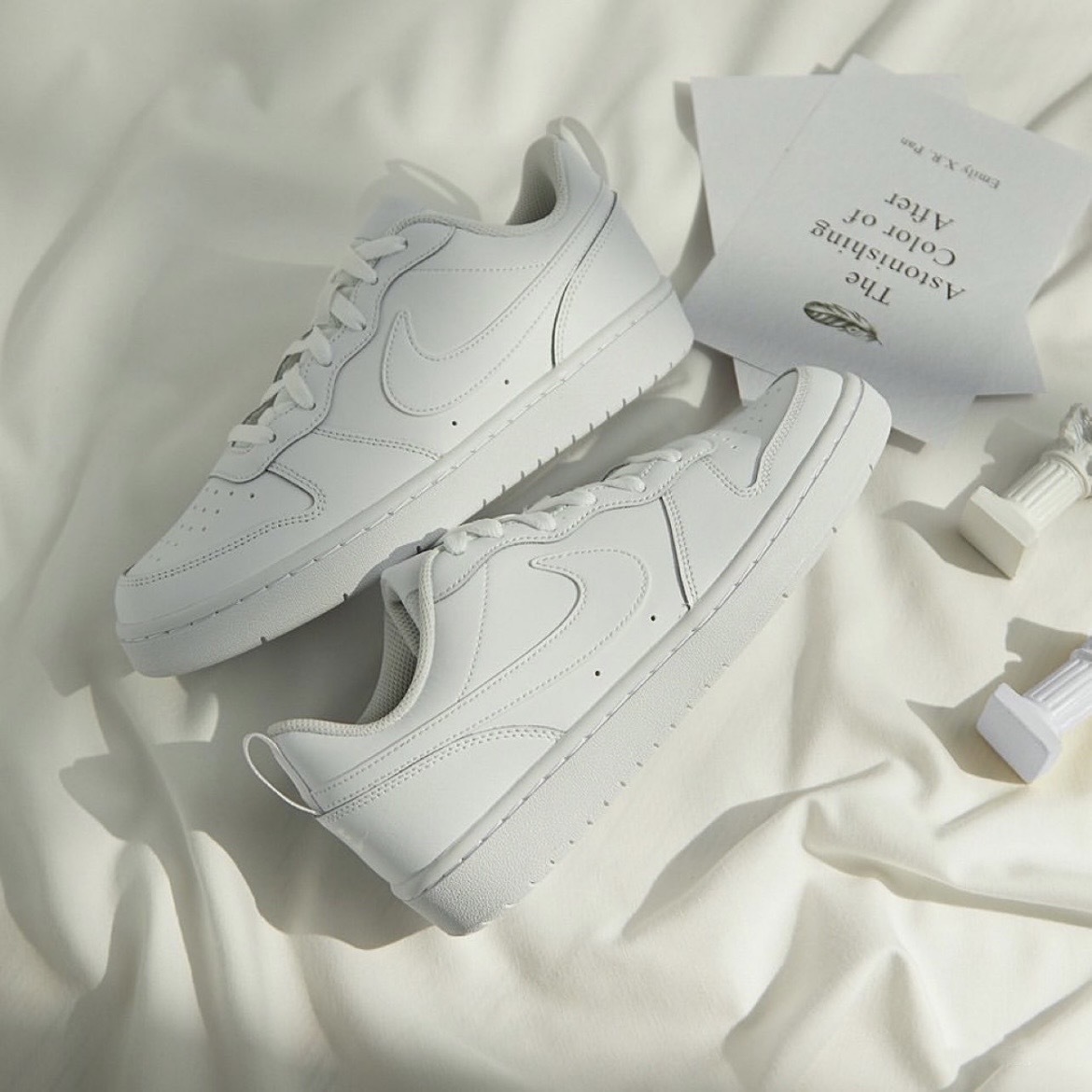 NIKE COURT BOROUGH LOW 2 (GS) 純白 小白鞋 BQ5448-100