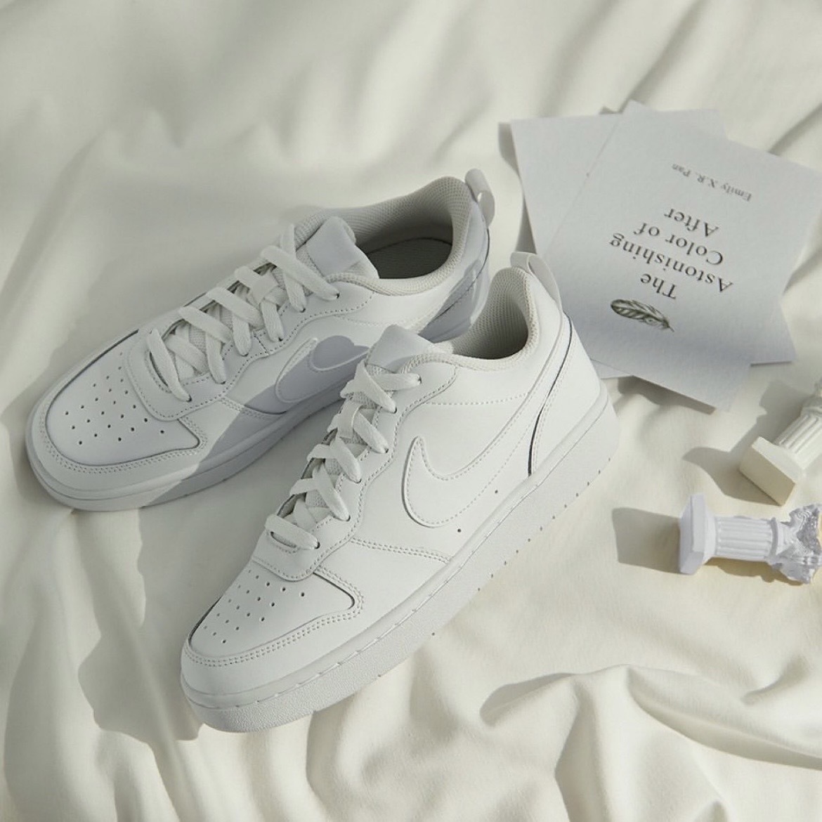 NIKE COURT BOROUGH LOW 2 (GS) 純白 小白鞋 BQ5448-100