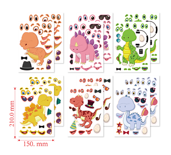 恐龍拼圖貼紙 (1PCS)   CM2203008