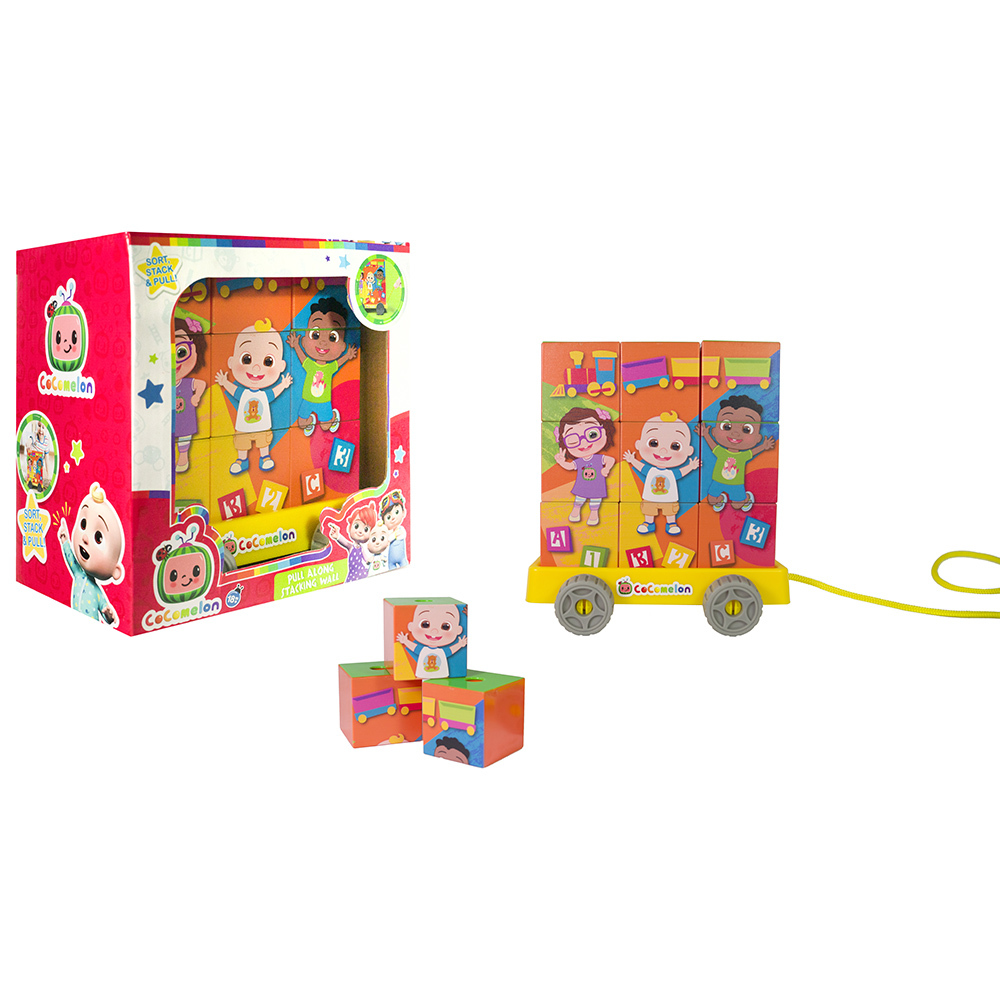 Cocomelon 可可瓜瓜 方塊堆疊拖車