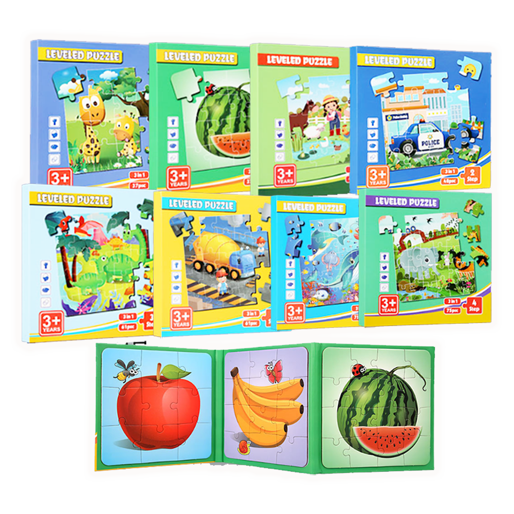 書本折疊式磁性進階拼圖  MMD-0514