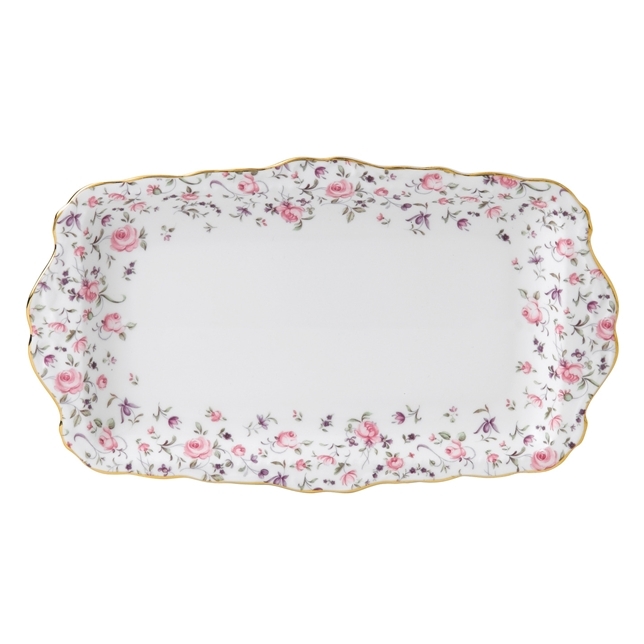 Royal Albert Rose Confetti Vintage Sandwich Tray
