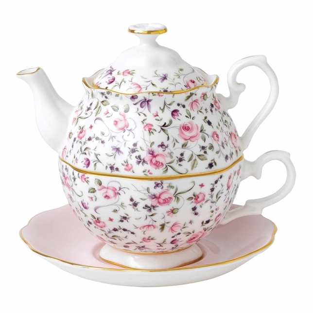 Royal Albert Rose Confetti Tea for One