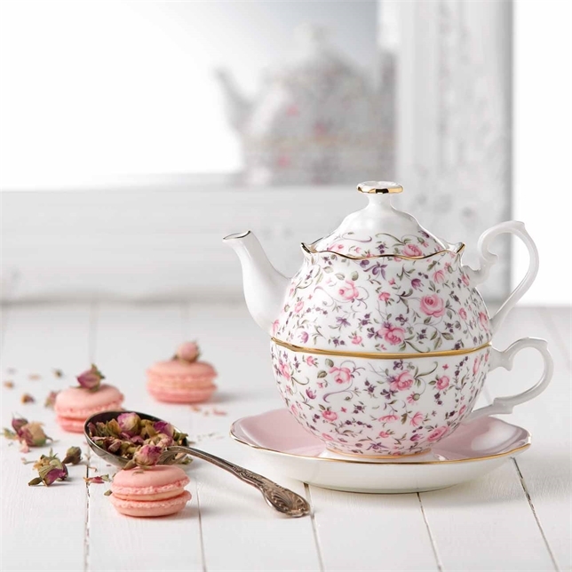 Royal Albert Rose Confetti Tea for One