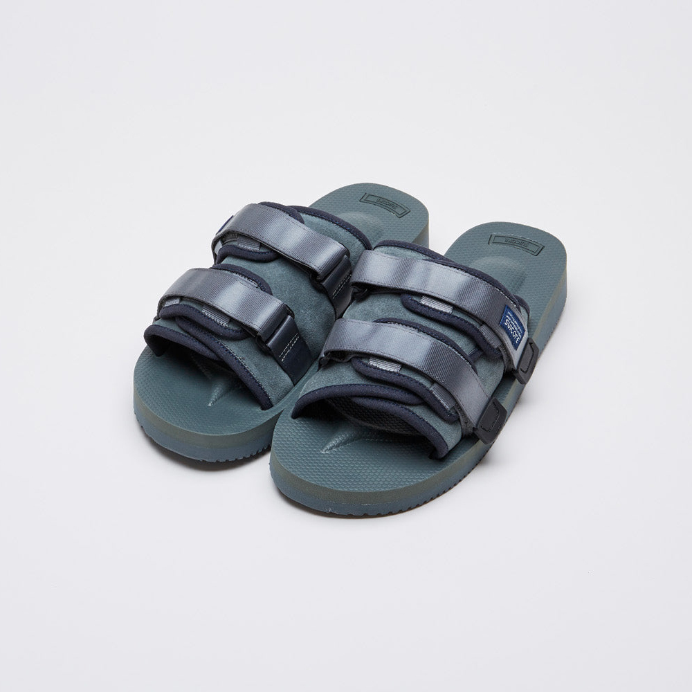 [出清商品售出無退換] SUICOKE MOTO-VS OG-056VS 藍綠色 麂皮 魔鬼氈 VIBRAM 黃金大底 拖鞋【SK22056VSSN】