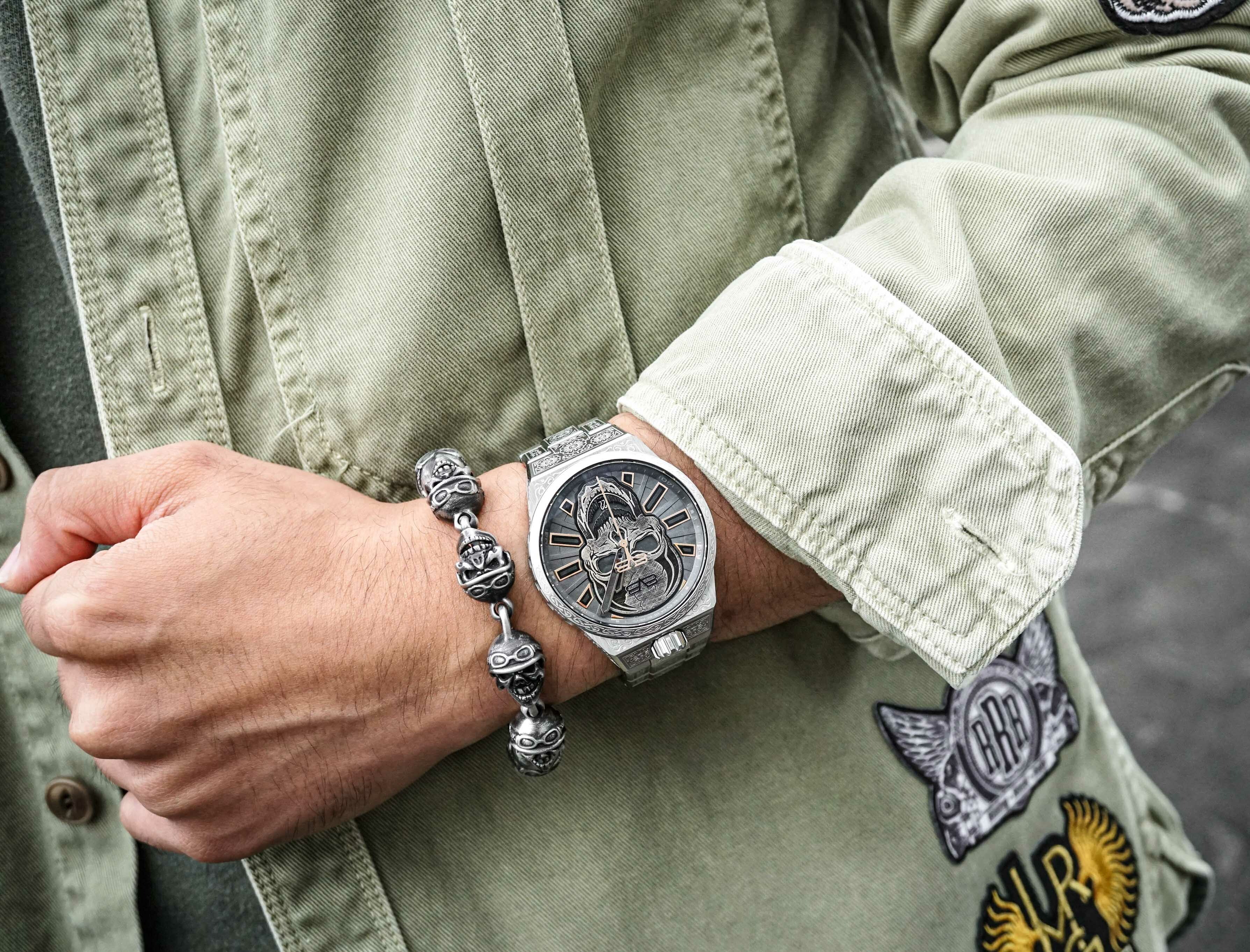 Bolt-68 NEO系列十週年紀念骷髏機械腕錶 銀色版本