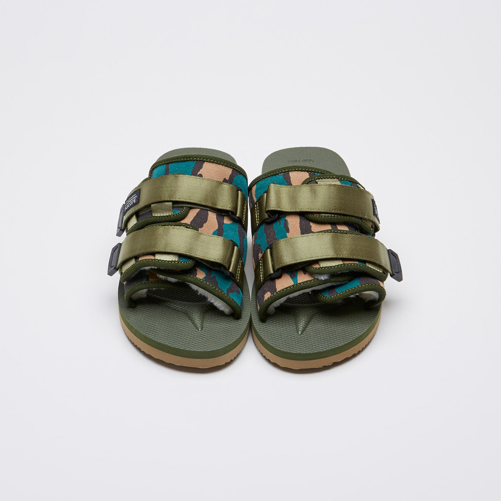 [出清商品售出無退換] SUICOKE MOTO-Mab-PT04 綠迷彩 毛絨 絨毛內裡 保暖 抗菌鞋床 拖鞋【SK056MABP4GE】