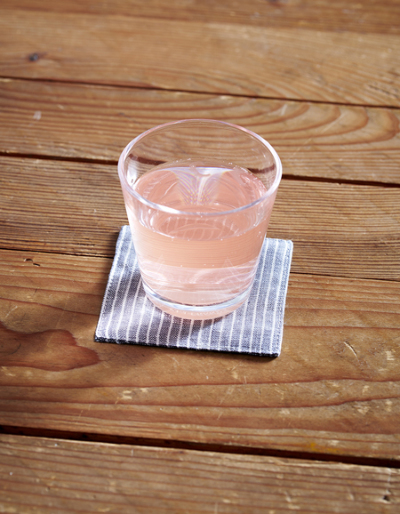 fog-亞麻杯墊／灰白條紋