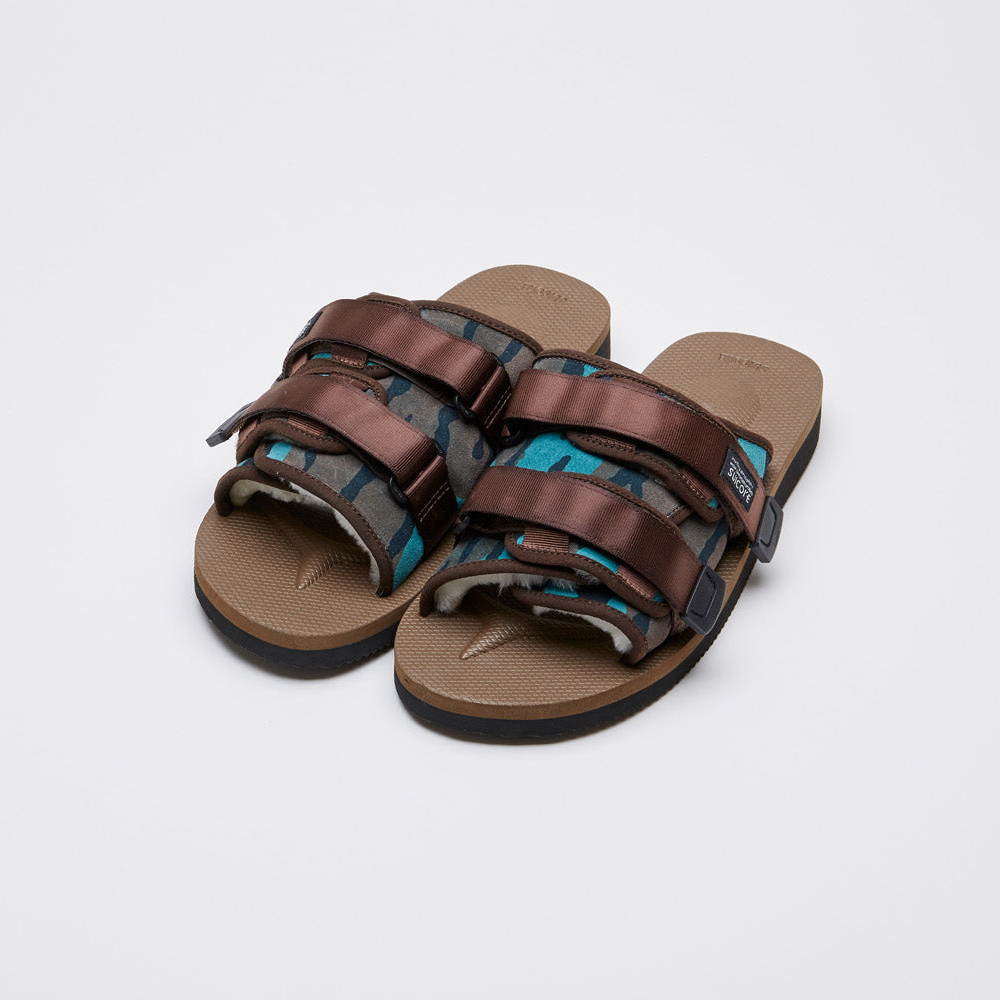 [出清商品售出無退換] SUICOKE MOTO-Mab-PT04 棕迷彩 毛絨 絨毛內裡 保暖 抗菌鞋床 拖鞋【SK056MABP4BR】