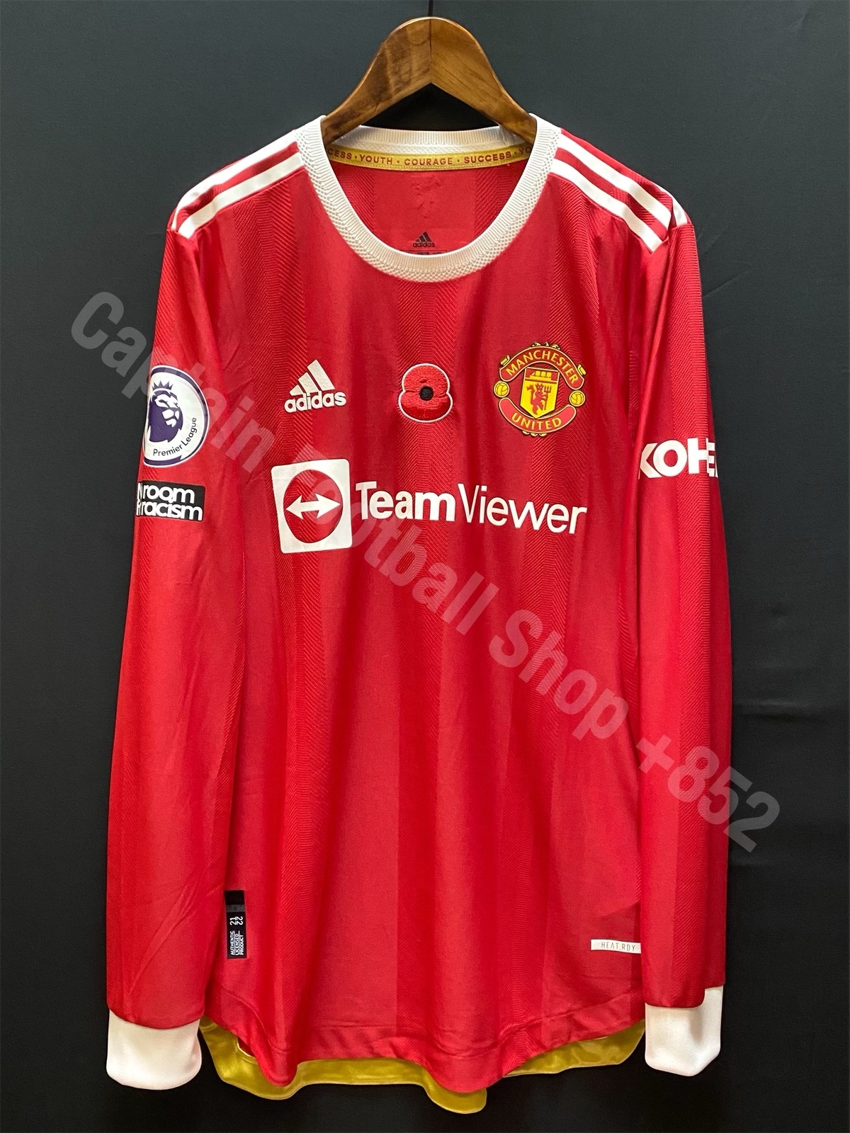 (全新有牌) 曼聯 2021-2022 Adidas 主場長䄂 Poppy 球員版球衣 #7 RONALDO