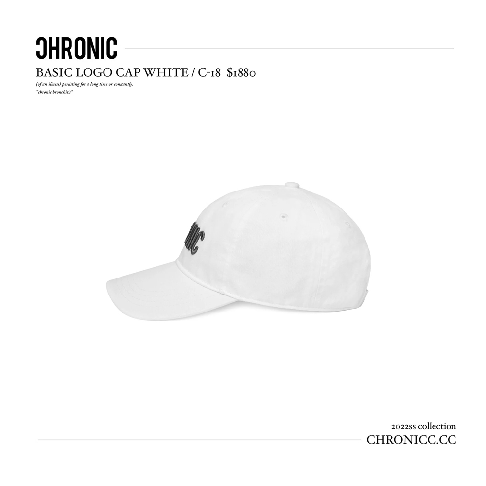 CHRONIC BASIC LOGO CAP WHITE / C-18 白 帽