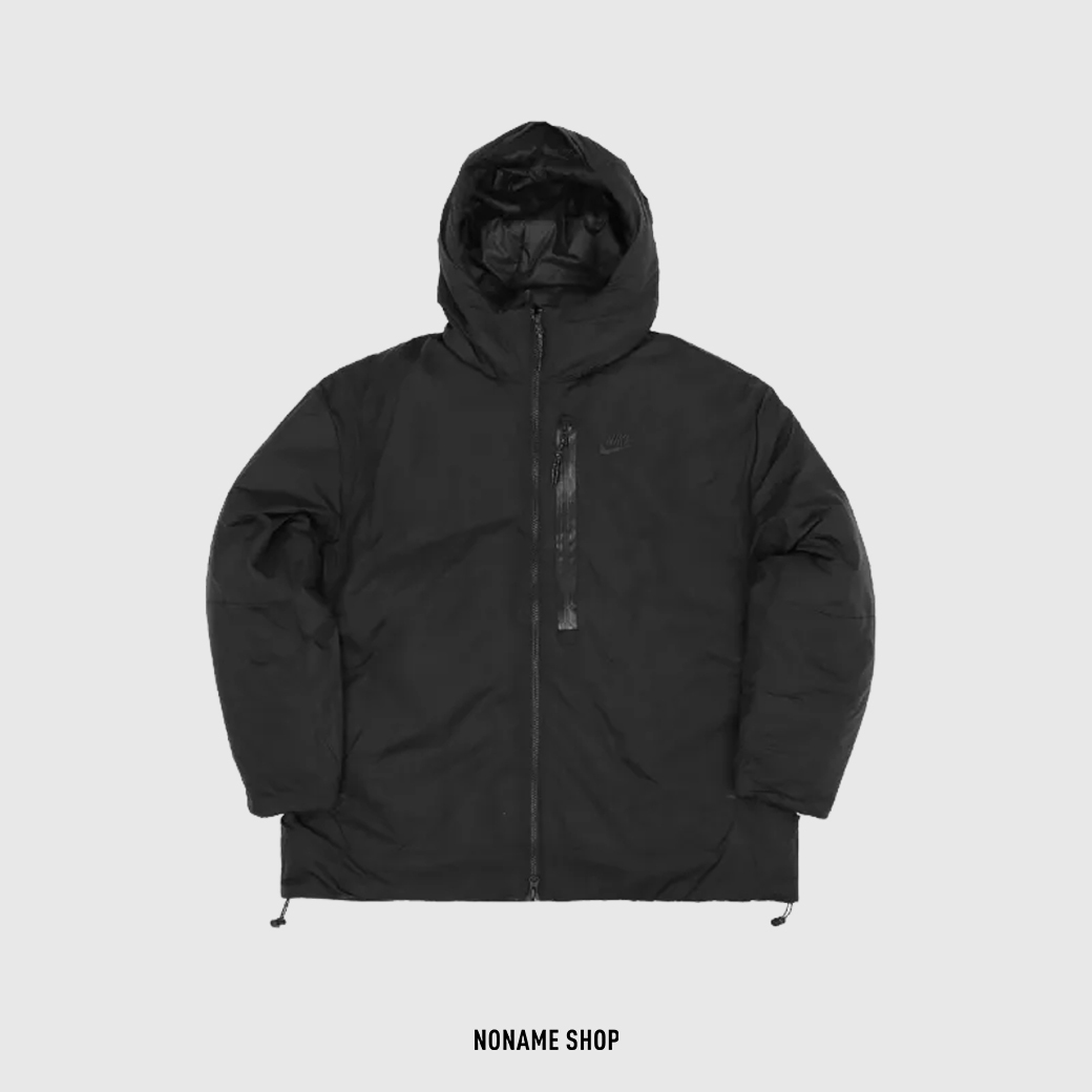 NIKE NSW THERM 雙向拉鍊 防水 大口袋 外套 黑色 (男款)