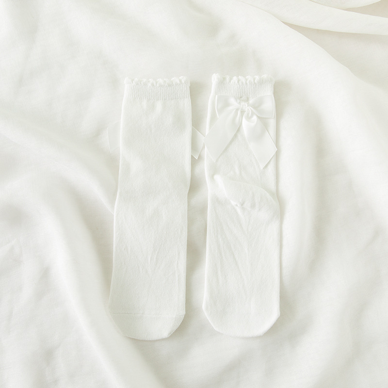 木耳蝴蝶結中筒襪  三色