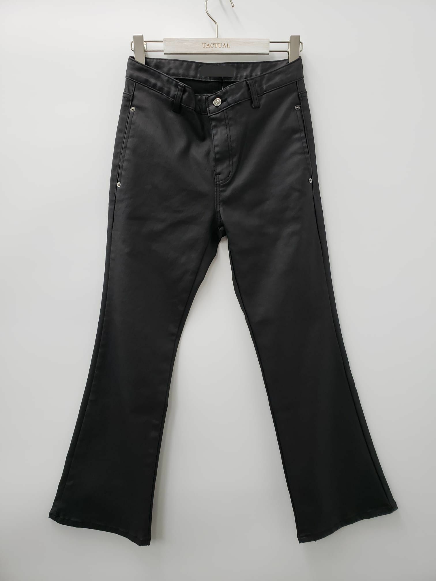 合成皮喇叭褲 P2146