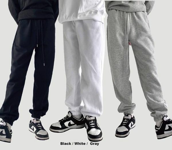 自訂款 純棉厚磅刷毛縮口長褲 棉褲 1024 三色