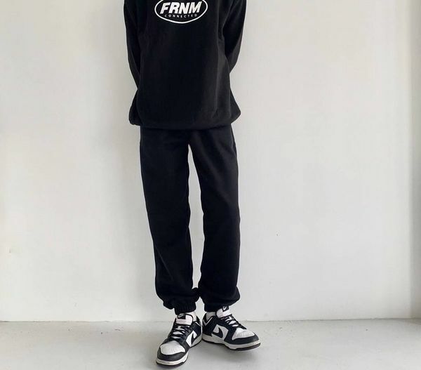 自訂款 純棉厚磅刷毛縮口長褲 棉褲 1024 三色