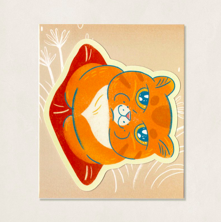 寶吉孵蛋 貓咪防水大貼紙｜皮康