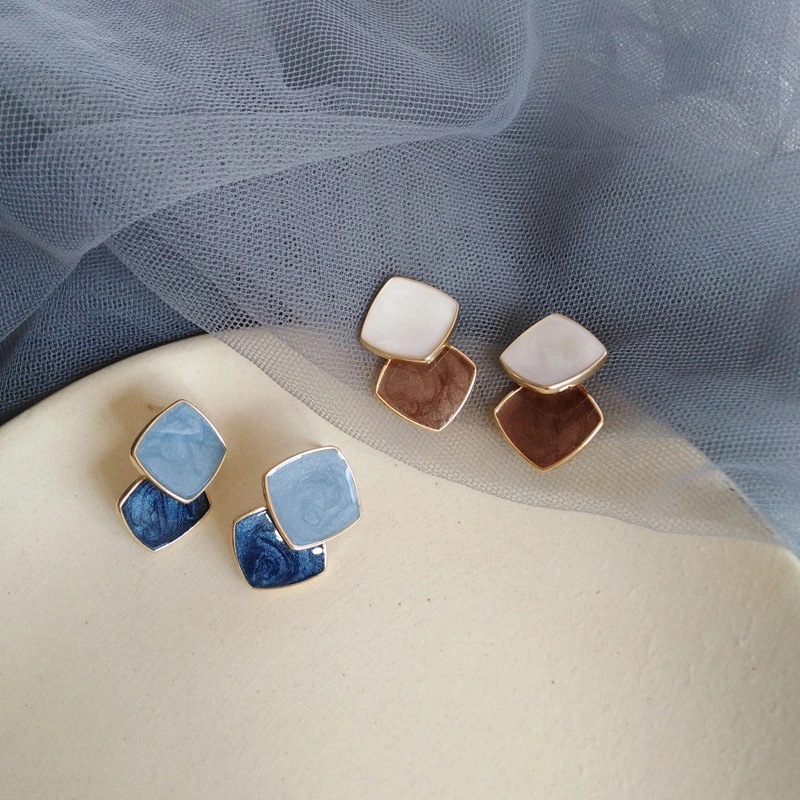 雙菱釉彩耳環 兩色