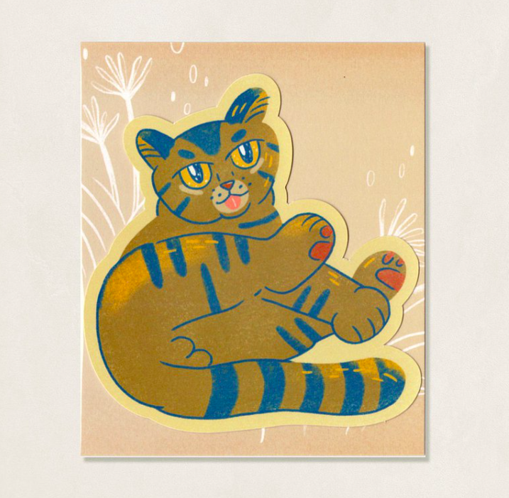 享吉理毛 貓咪防水大貼紙｜皮康