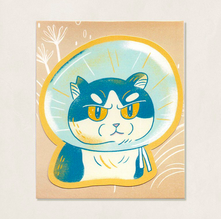 水吉羞恥圈 貓咪防水大貼紙｜皮康