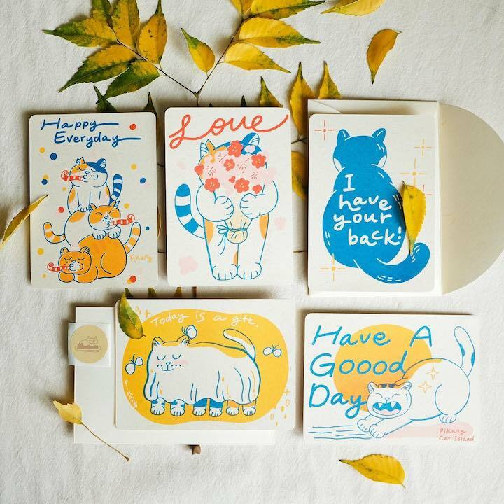 Happy Everyday. 貓咪祝福卡｜皮康