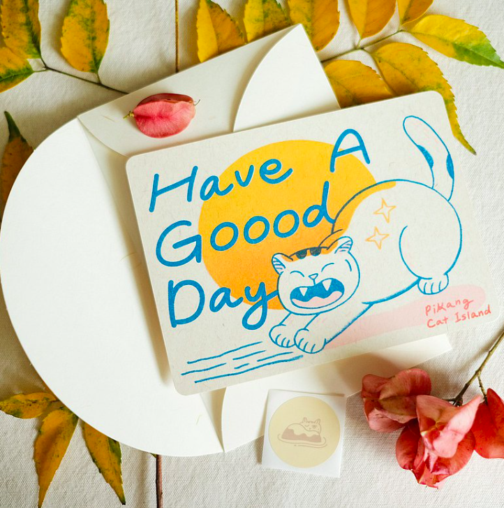 Have A Goood Day. 貓咪祝福卡｜皮康