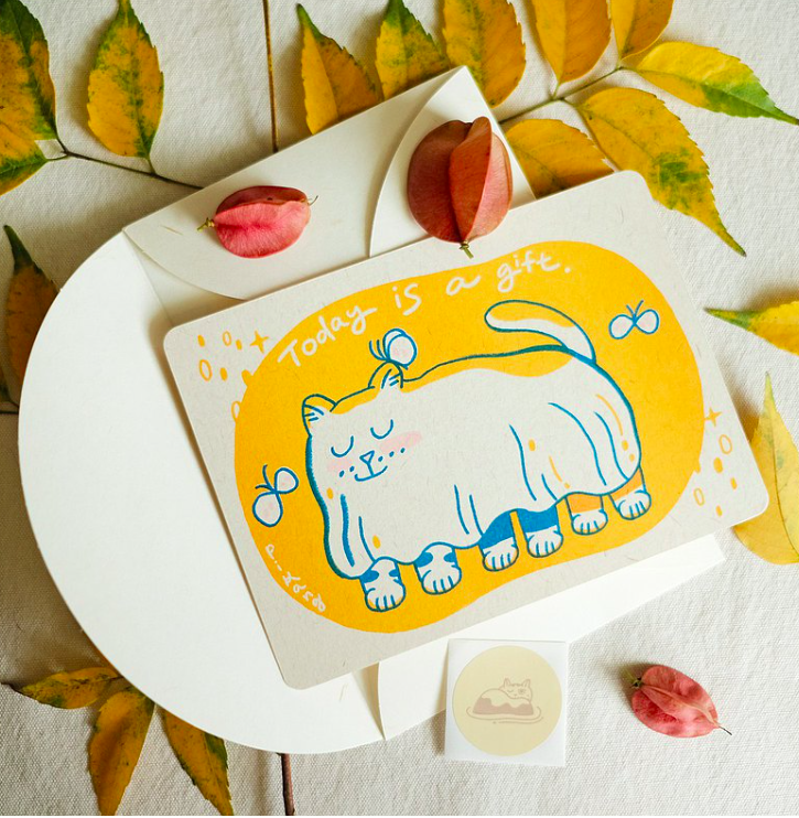 Today is a gift. 貓咪祝福卡｜皮康