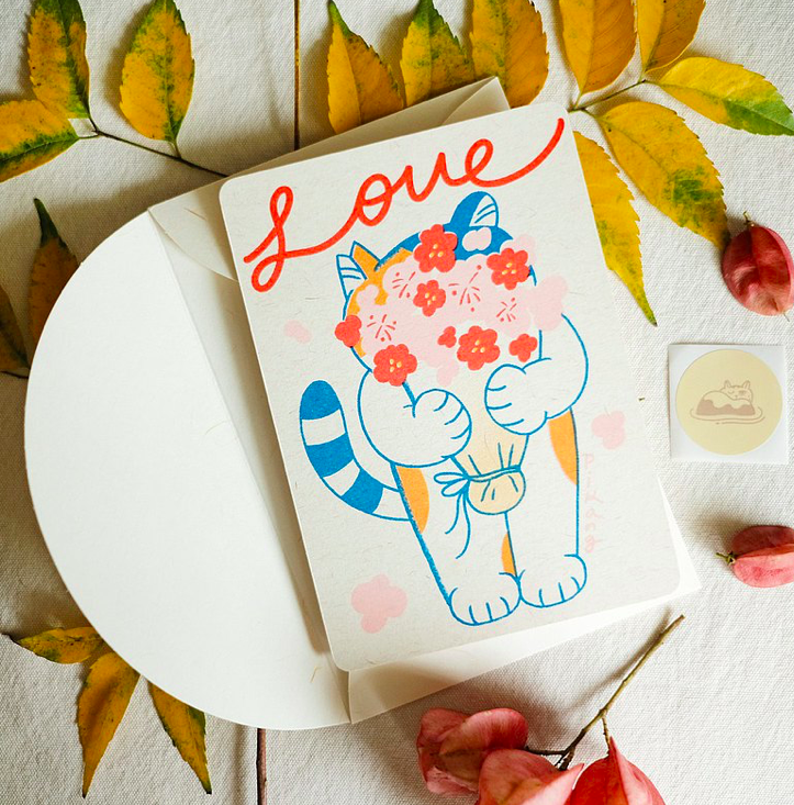 Love 貓咪祝福卡｜皮康