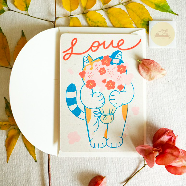 Love 貓咪祝福卡｜皮康