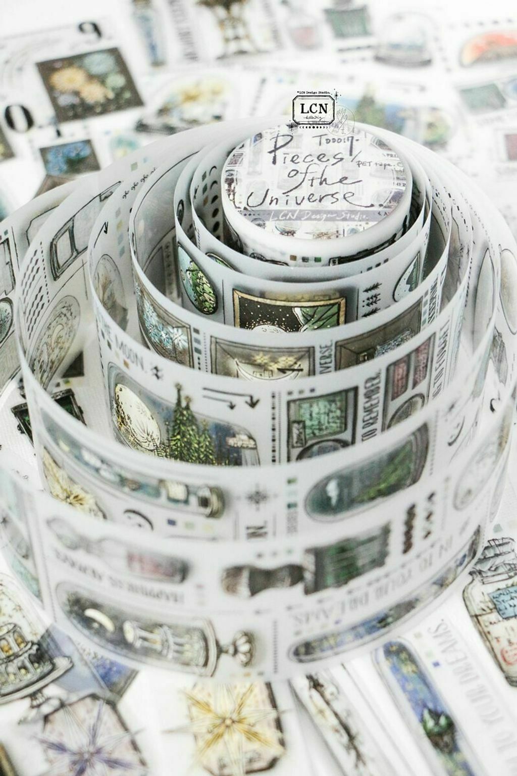 宇宙碎片 PET膠帶 UV印刷霧面｜吉LCN