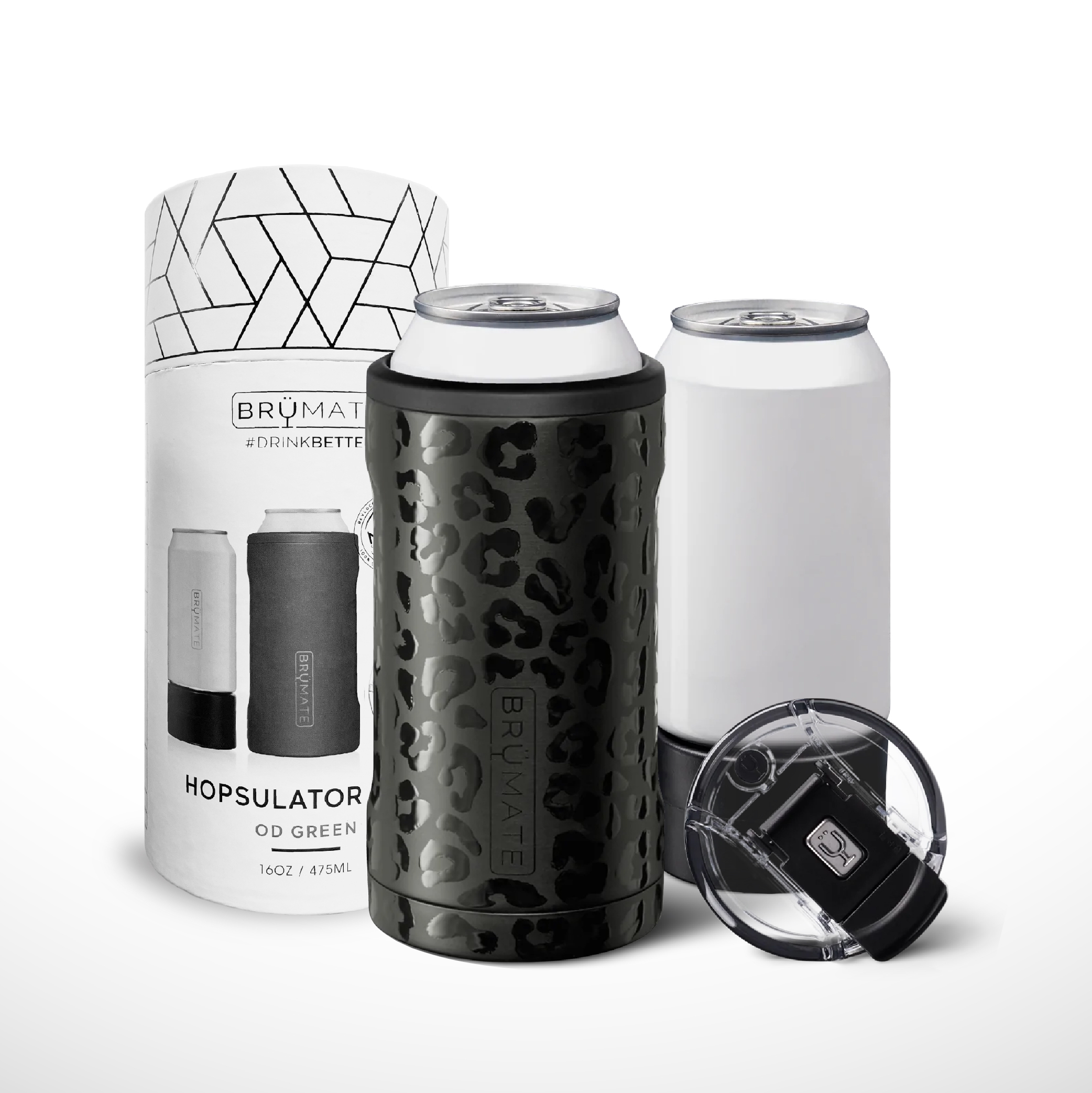 BrüMate  Trio 16oz 飲料鋁罐三合一 保溫保冰杯 | 黑石豹