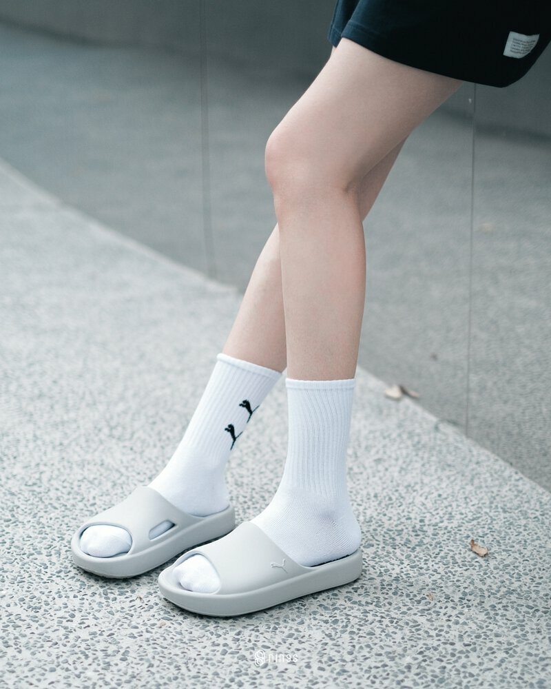 【現貨】PUMA 雙LOGO 長襪 紫色 BB137402