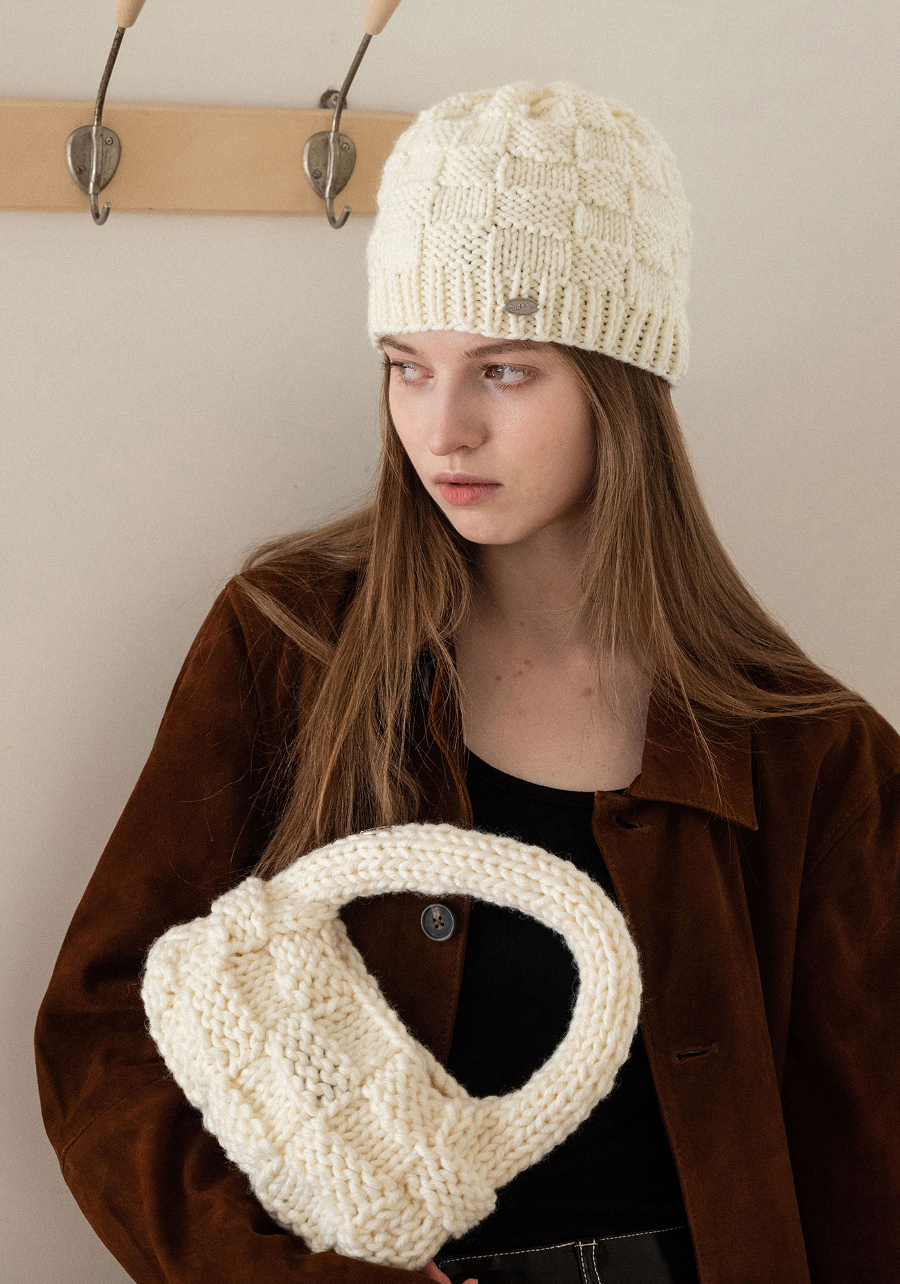 <韓國代購> SLOWSLOWLY CHECKS WOOL MINI TOTE BAG