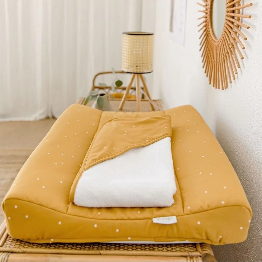 【樂森藥局】葡萄牙進口 Gloop 純棉連帽浴巾 浴巾 粉粉甜心 貝比長頸鹿 夕陽橙 青青小草 點點藍天