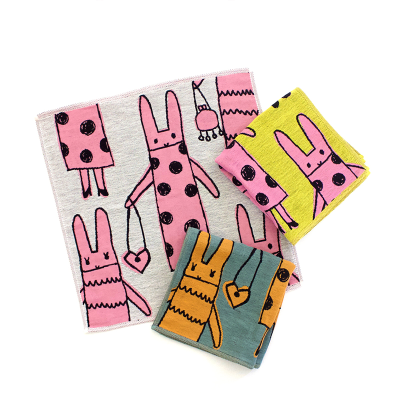 多用途今治紗巾 巴黎兔兔｜Atsuko Matano