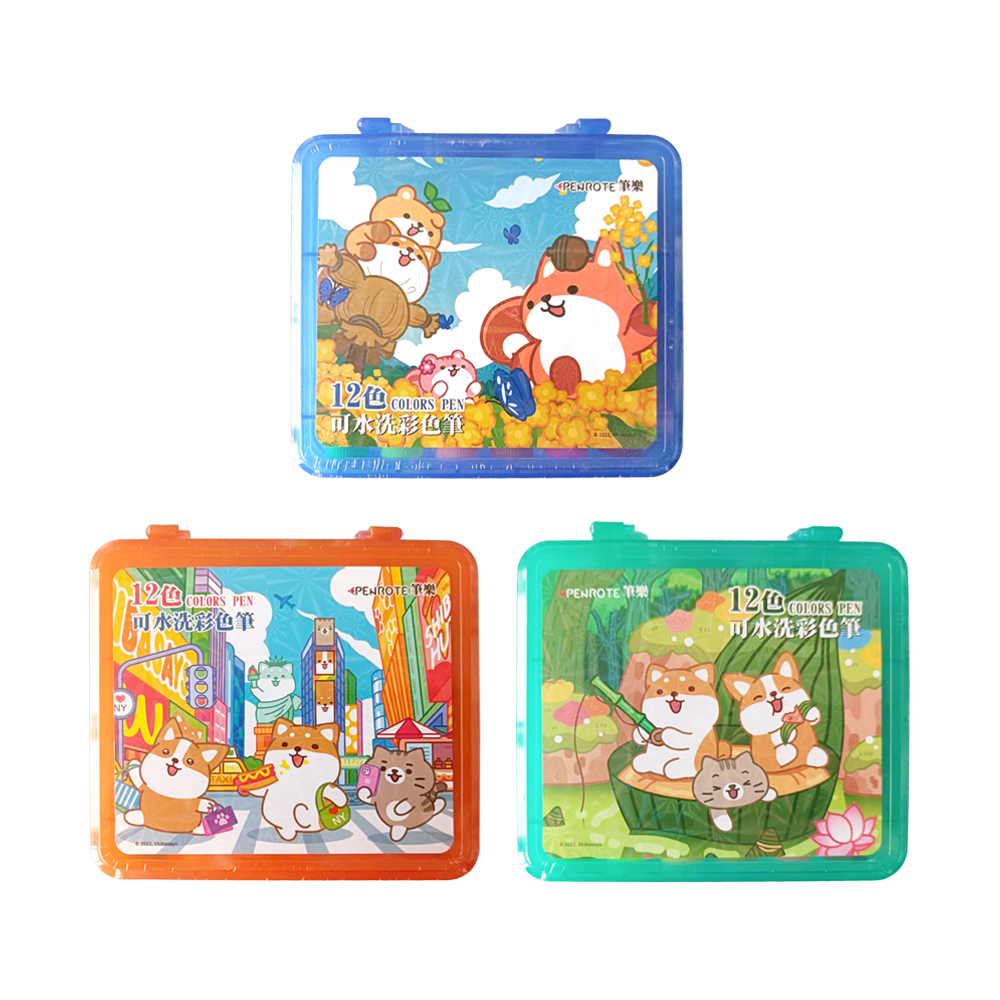 【PENROTE筆樂】柴語錄 12色水洗彩色筆