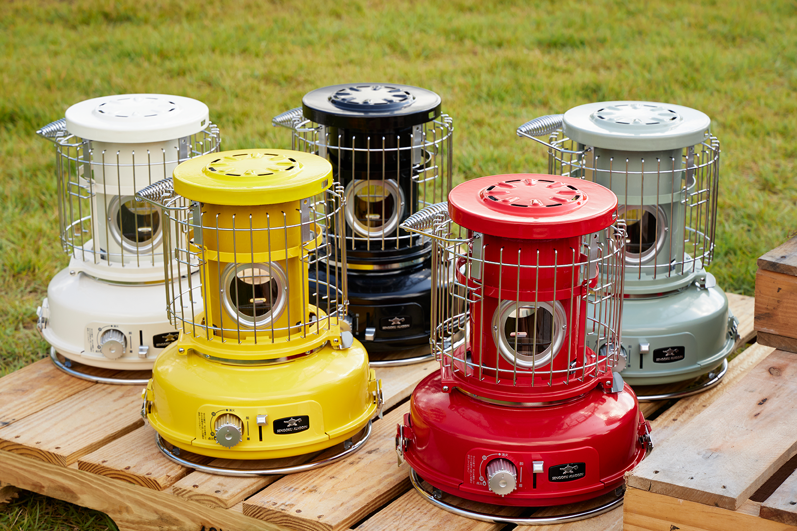 日本千石阿拉丁-卡式瓦斯暖爐-所有顏色合照