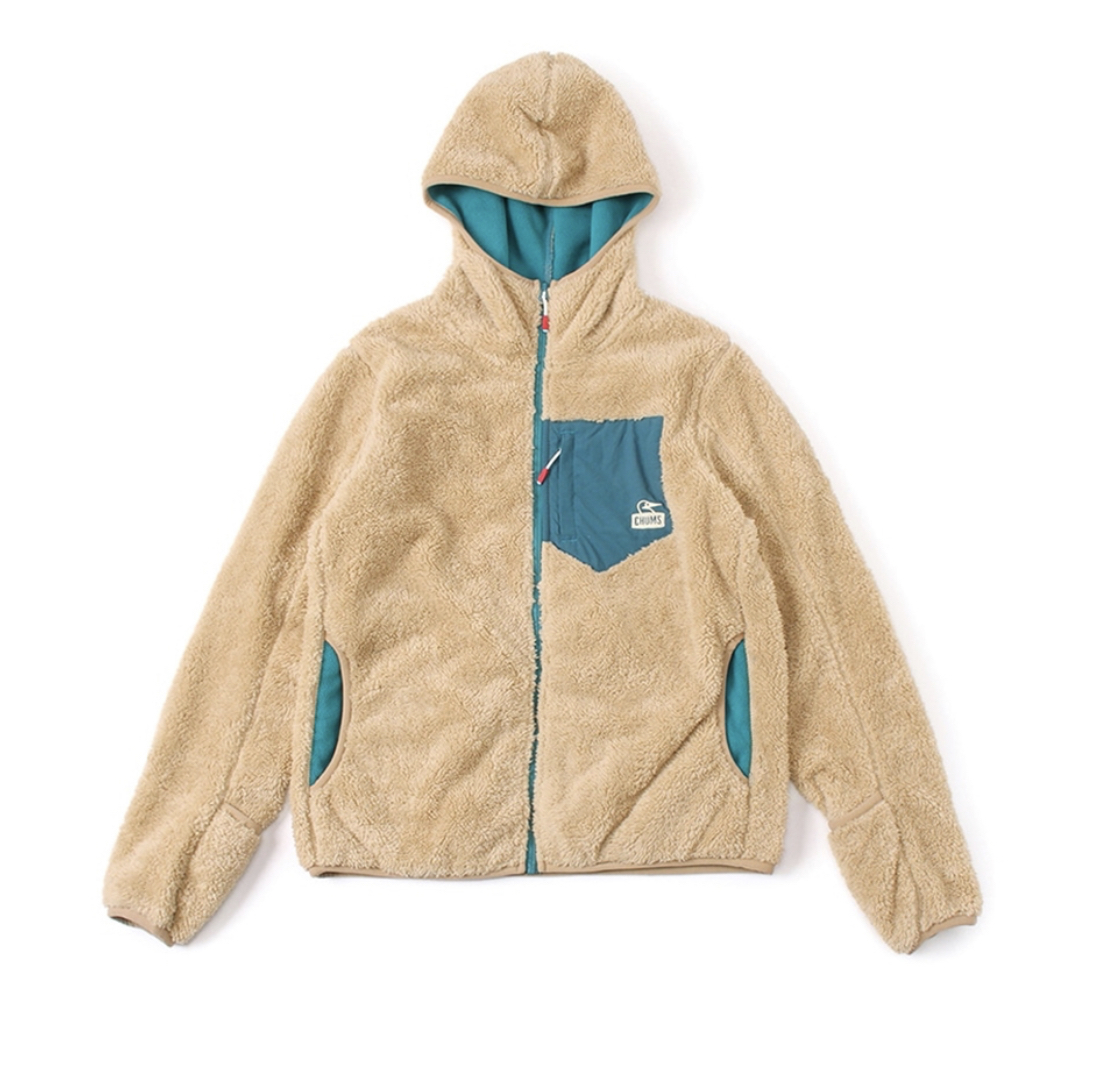 CHUMS男 刷毛連帽外套 米色CH041279B001 Dec lu