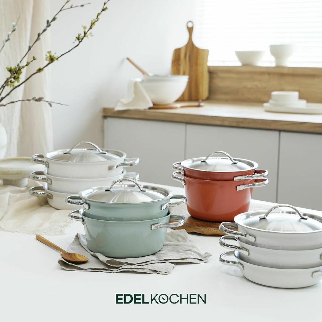 Edelkochen 5層不鏽鋼組合鍋具3件套裝 (適用於電磁爐)