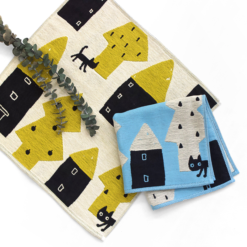 多用途今治紗巾 迷路貓兒｜Atsuko Matano