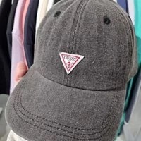 [S] GUESS UNISEX MINI TRIANGLE LOGO BALL CAP,GREY, MM1A1000-GRY (SGU279)