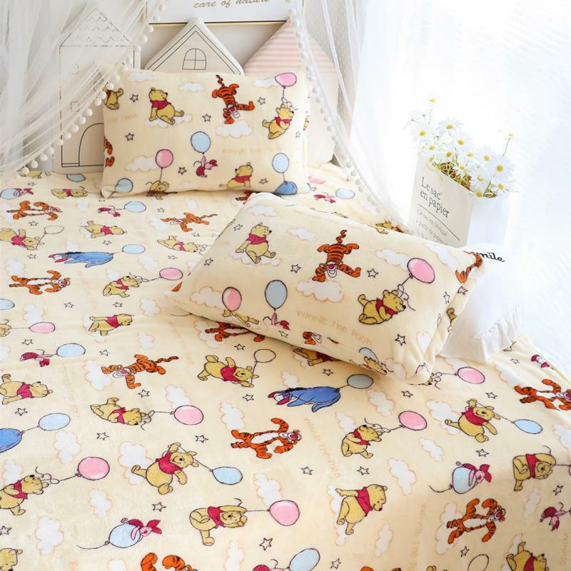 【預購】小熊維尼 法蘭絨毯子 枕頭套 冬季床單
