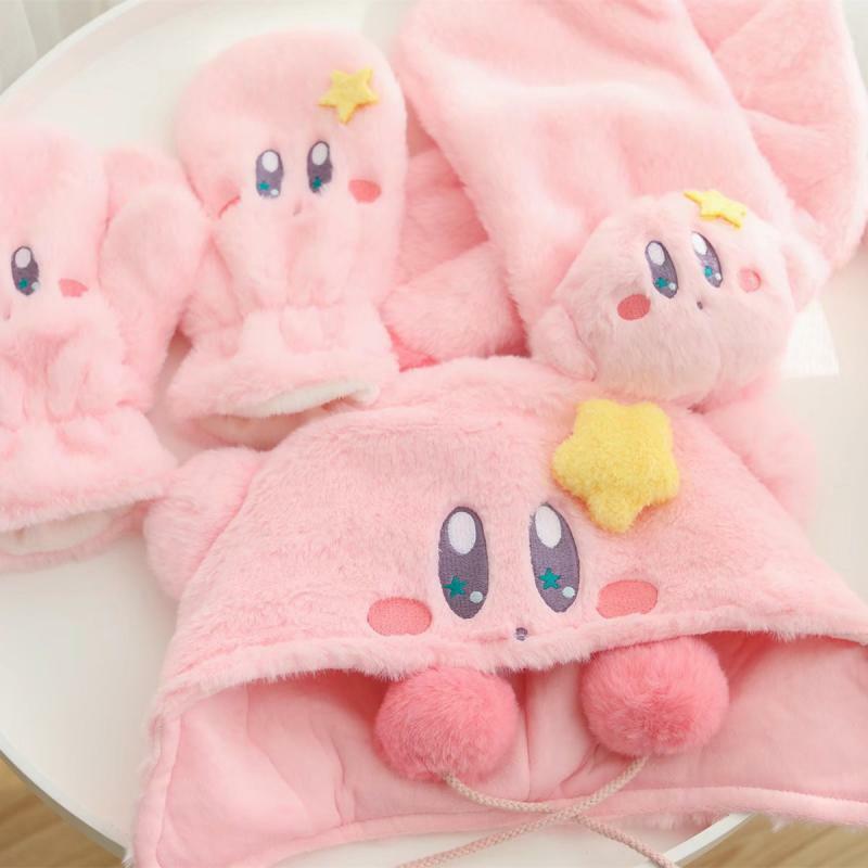 【預購】星のカービィ  星之卡比 秋冬保暖 絨毛帽子 圍巾 手套