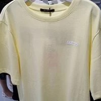 [S] GUESS BACK PRINT SEMI-OVERFIT SHORT SLEEVE TEE,LEMON, NM2K0373-LMN (SGU285)