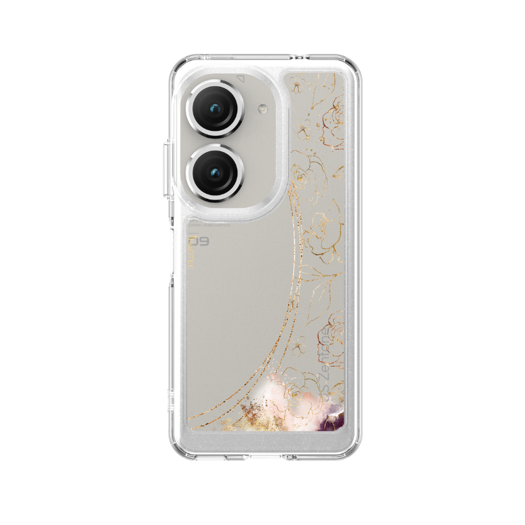 Asus ZenFone 9/10手機防摔殼金色浪漫