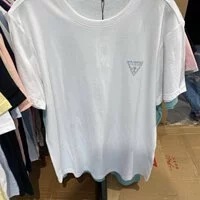 [S] GUESS BLING TRIANGLE SHORT SLEEVE T-SHIRT,WHITE, MM2K8460-WHT [FINAL SALE] (SGU288)