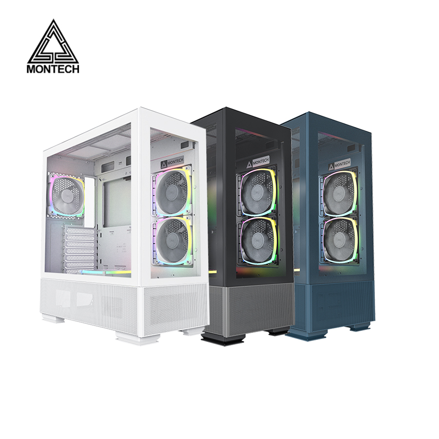 Montech 君主 SKY TWO (白/黑/摩洛哥藍) 電腦機殼