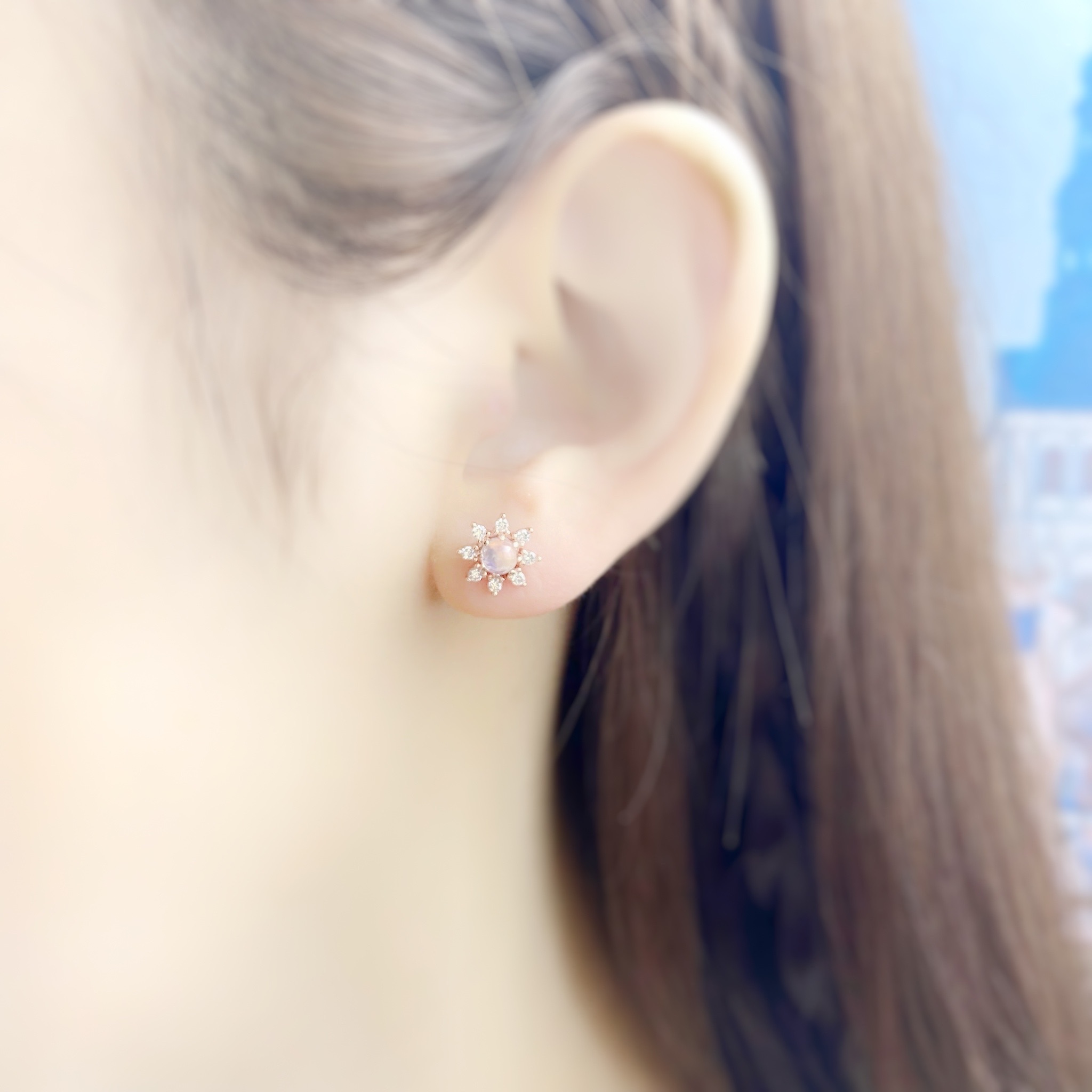| 925 Silver・Rose Gold | You Are My Sunflower Earrings | EA0598 |