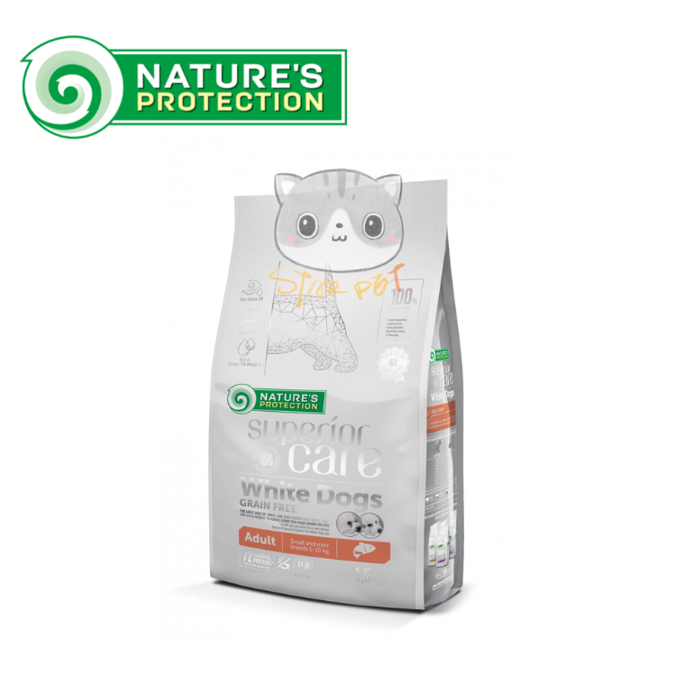 Nature's Protection Grain Free Salmon Adult (small and mini breeds) 1.5kg