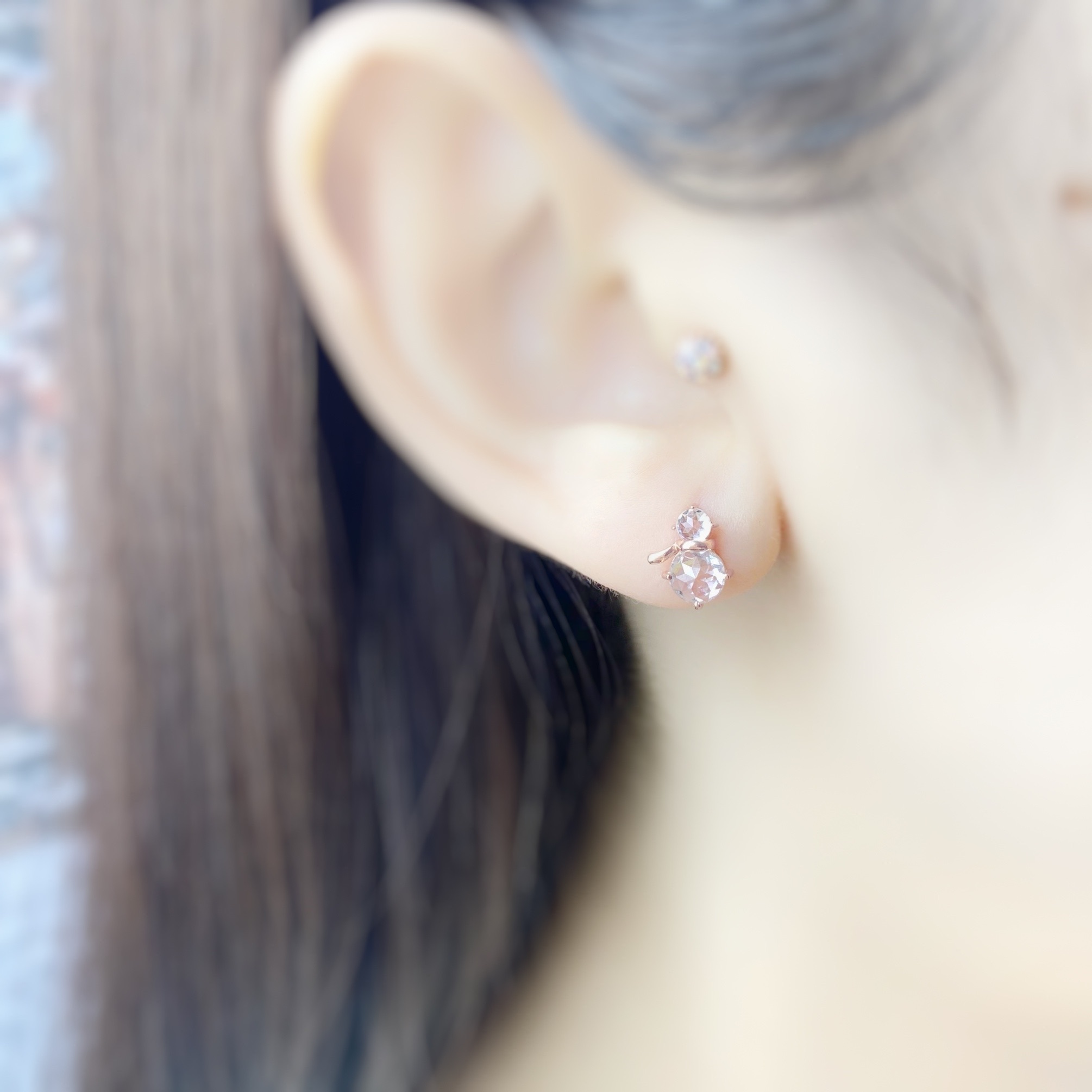 | 925 Silver・Rose Gold | Snowman Earrings | EA0613 |